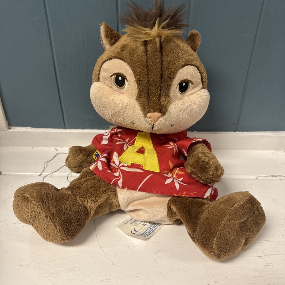 Build A Bear Alvin the Chipmunk in Hawaiian Shirt Toy Animal New UNFILLED